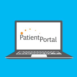 Patient Portal Laptop Graphic